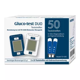 GLUCO TEST DUO Teststrimler, 50 stk