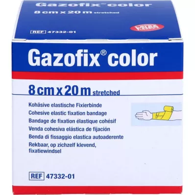 GAZOFIX farvefikseringsbandage kohæsiv 8 cmx20 m gul, 1 stk