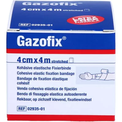 GAZOFIX Fikseringsbandage kohæsiv 4 cmx4 m, 1 stk