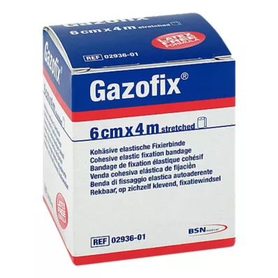 Gazofix fikseringsbandage sammenhængende 6 cmx4 m, 1 stk