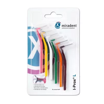MIRADENT Interdentalbørste I-Prox L assorteret, 6 stk