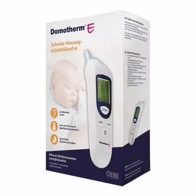 DOMOTHERM E Infrarødt øretermometer beskyttelseshylster gratis, 1 stk