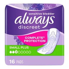ALWAYS discreet incontinence single small plus, 16 stk