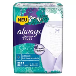 ALWAYS diskrete inkontinensbukser plus L, 8 stk