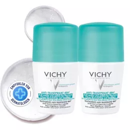 VICHY DEO Roll-on anti-plet 48 timer, 2X50 ml