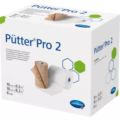 PÜTTERPRO 2 2-komponent kompressionssystem 10 cm, 6X2 stk