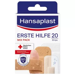HANSAPLAST Blanding af førstehjælpsplaster, 20 stk
