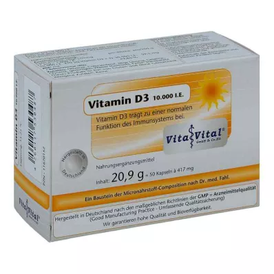 Vitamin D3 10.000 Dvs.Kapsler (50 stk.)