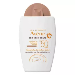 AVENE Mineralsk solvæske SPF 50+ tonet, 40 ml