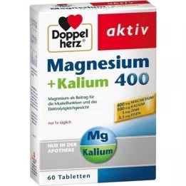DOPPELHERZ Magnesium+kalium-tabletter, 60 kapsler