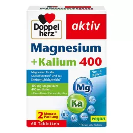DOPPELHERZ Magnesium+kalium-tabletter, 60 kapsler