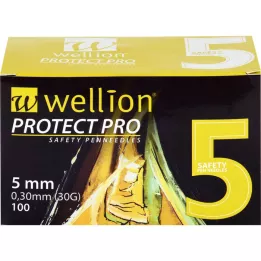 WELLION PROTECT PRO Sikkerhedspen-nåle 30 G 5 mm, 100 stk