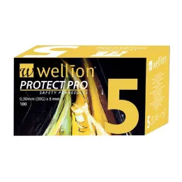 Wellion Protect Pro Safety Pen Nåle 30 G 5 mm, 100 stk