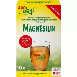 APODAY Magnesium mango-passionsfrugt sukkerfrit pulver, 10X4,5 g