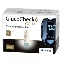 GLUCOCHECK GOLD Blodsukker-teststrimler, 50 stk
