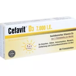 CEFAVIT D3 7.000 I.E. filmovertrukne tabletter, 60 stk