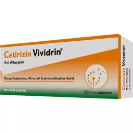 CETIRIZIN Vividrin 10 mg filmovertrukne tabletter, 20 stk