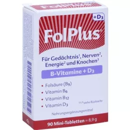 FOLPLUS+D3-tabletter, 90 kapsler