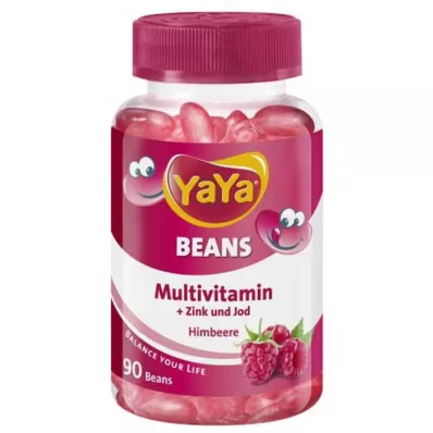 YAYA BEANS Hindbær Zink og Jod Tyggetabletter, 90 kapsler