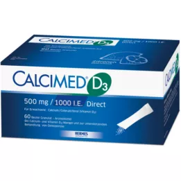 CALCIMED D3 500 mg/1000 I.U. Direkte granulat, 60 stk