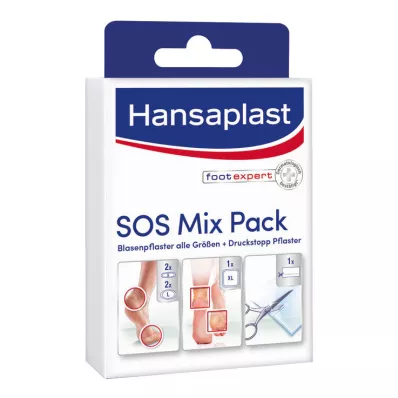 HANSAPLAST Blisterplastre SOS Blandingspakke, 6 stk