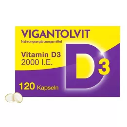 VIGANTOLVIT 2000 I.U. Vitamin D3 bløde kapsler, 120 stk