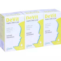 Devit-dråber 2400 IE/ml orale dråber, 3X10 ml