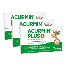 ACURMIN Plus Das Mizell-Curcuma bløde kapsler, 180 kapsler