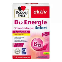 DOPPELHERZ B12 Energy øjeblikkelige smeltetabletter, 30 kapsler