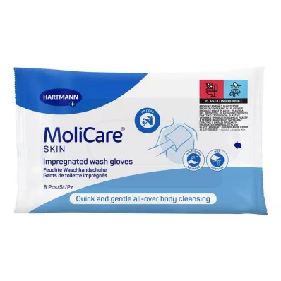 Molicare Hudvaskehandsker, 8 stk