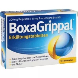 BOXAGRIPPAL Forkølelsestabletter 200 mg/30 mg FTA, 10 stk
