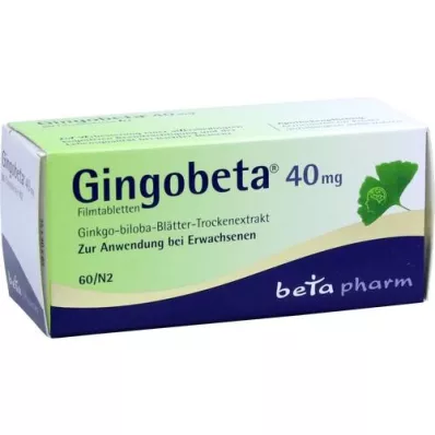 GINGOBETA 40 mg filmovertrukne tabletter, 60 stk