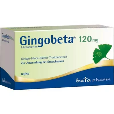 Gingobeta 120 mg filmovertrukne tabletter, 60 stk