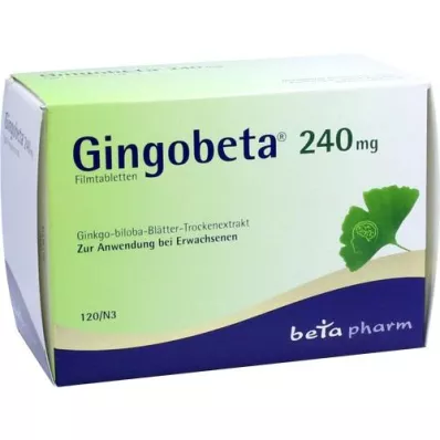 GINGOBETA 240 mg filmovertrukne tabletter, 120 stk