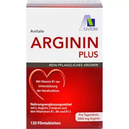 ARGININ PLUS Vitamin B1+B6+B12+folinsyre filmovertrukne tabletter, 120 stk