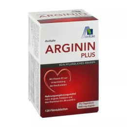 ARGININ PLUS Vitamin B1+B6+B12+folinsyre filmovertrukne tabletter, 120 stk