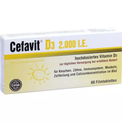 CEFAVIT D3 2.000 I.E. filmovertrukne tabletter, 60 stk