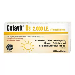 CEFAVIT D3 2.000 I.E. filmovertrukne tabletter, 60 stk