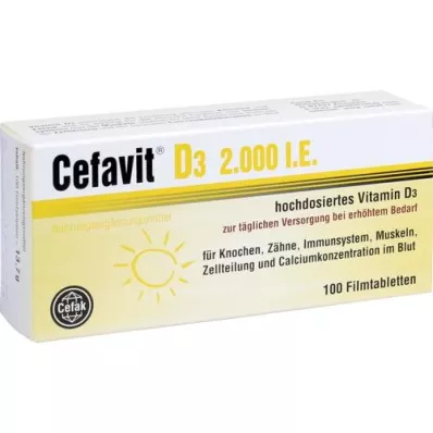 CEFAVIT D3 2.000 I.E. filmovertrukne tabletter, 100 stk