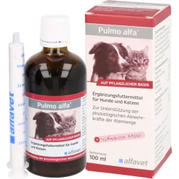 PULMO ALFA Tilskudsfoder flydende til hunde/katte, 100 ml