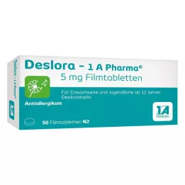 DESLORA-1A Pharma 5 mg filmovertrukne tabletter, 50 stk