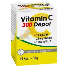 VITAMIN C 300 Depot+Zink+Histidin+D Kapsler, 60 Kapsler