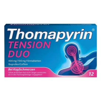 THOMAPYRIN TENSION DUO 400 mg/100 mg filmovertrukne tabletter, 12 stk
