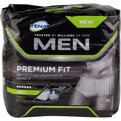 TENA MEN Level 4 Premium Fit Prot.undertøj L, 10 stk
