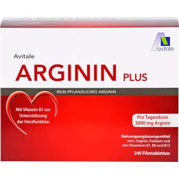 ARGININ PLUS Vitamin B1+B6+B12+folinsyre filmovertrukne tabletter, 240 stk