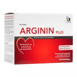 ARGININ PLUS Vitamin B1+B6+B12+folinsyre filmovertrukne tabletter, 240 stk