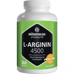L-ARGININ HOCHDOSIERT 4.500 mg kapsler, 360 stk