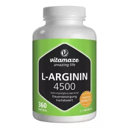 L-ARGININ HOCHDOSIERT 4.500 mg kapsler, 360 stk