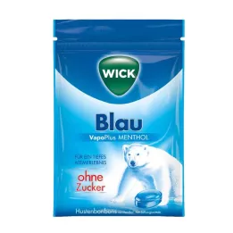 WICK BLAU Mentholbolsjer uden sukkerpose, 72 g