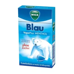 WICK BLAU Menthol slik uden sukker Clickbox, 46 g